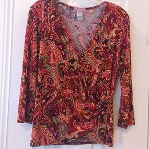 VTG Vol 1 Paisley Red Top XL